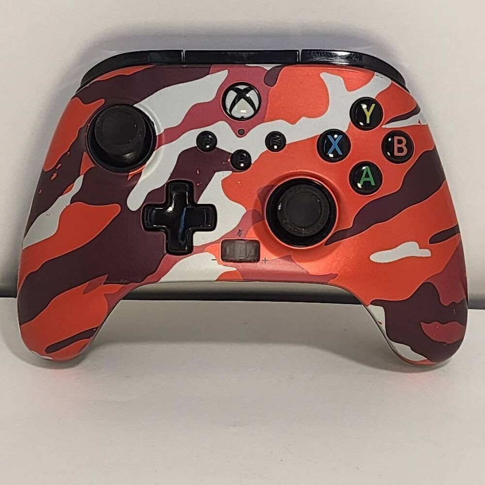 PowerA Red Camo Enhanced Xbox One Wired Controller Model-1518910-01